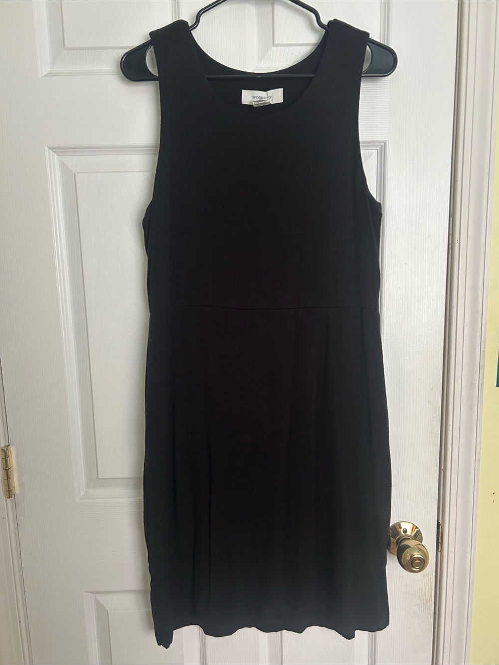 Workshop Republic Clothing Black Sleeveless Midi Shift Dress